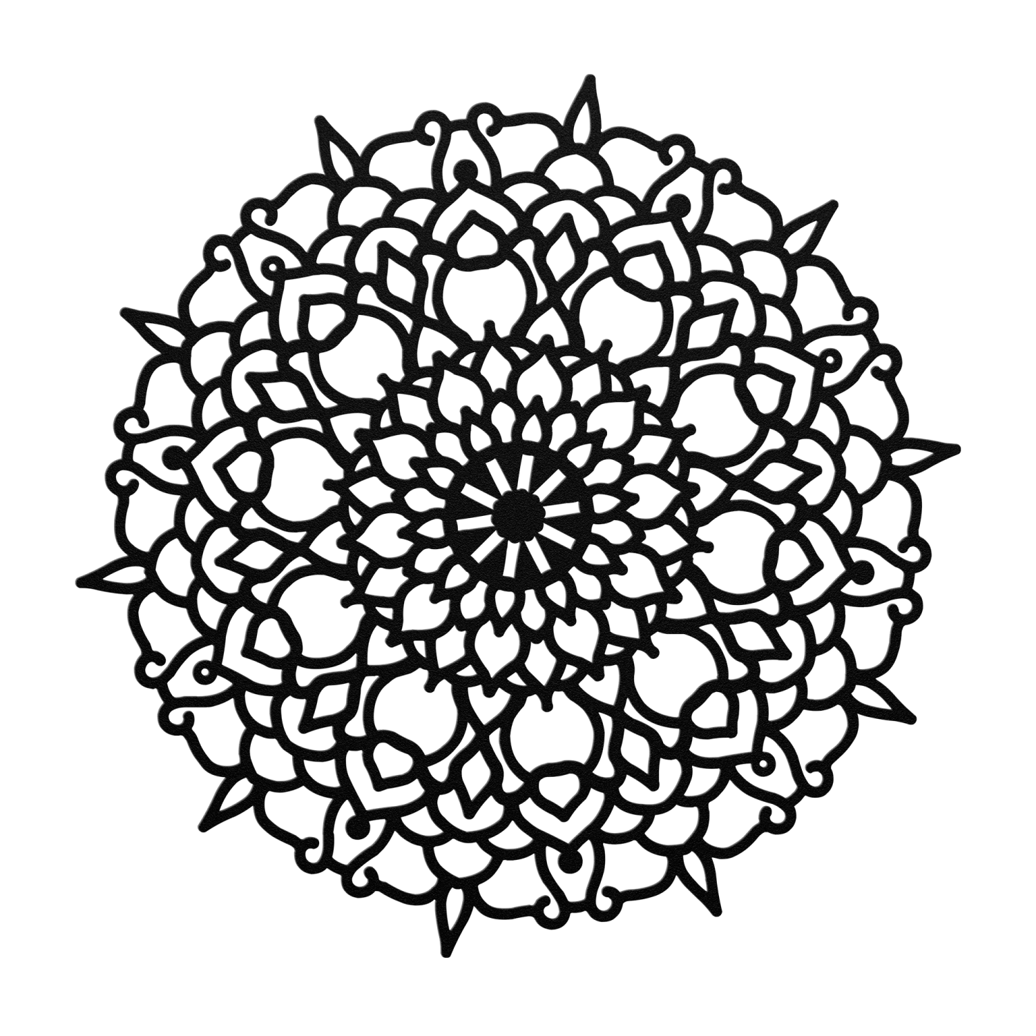 Floral Symphony Mandala Wall Art