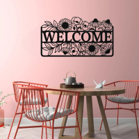 Floral Welcome Art Metal Art - Image 2