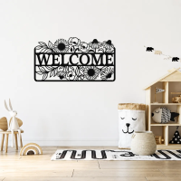 Floral Welcome Art Metal Art - Image 3
