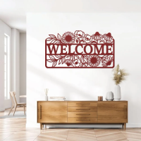 Floral Welcome Art Metal Art - Image 5