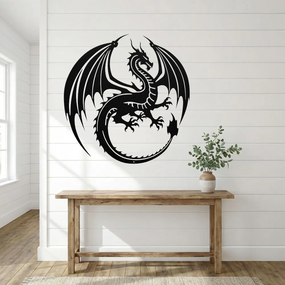 Flying Dragon Metal Wall Art