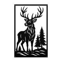 Forest Stag Wilderness Metal Art