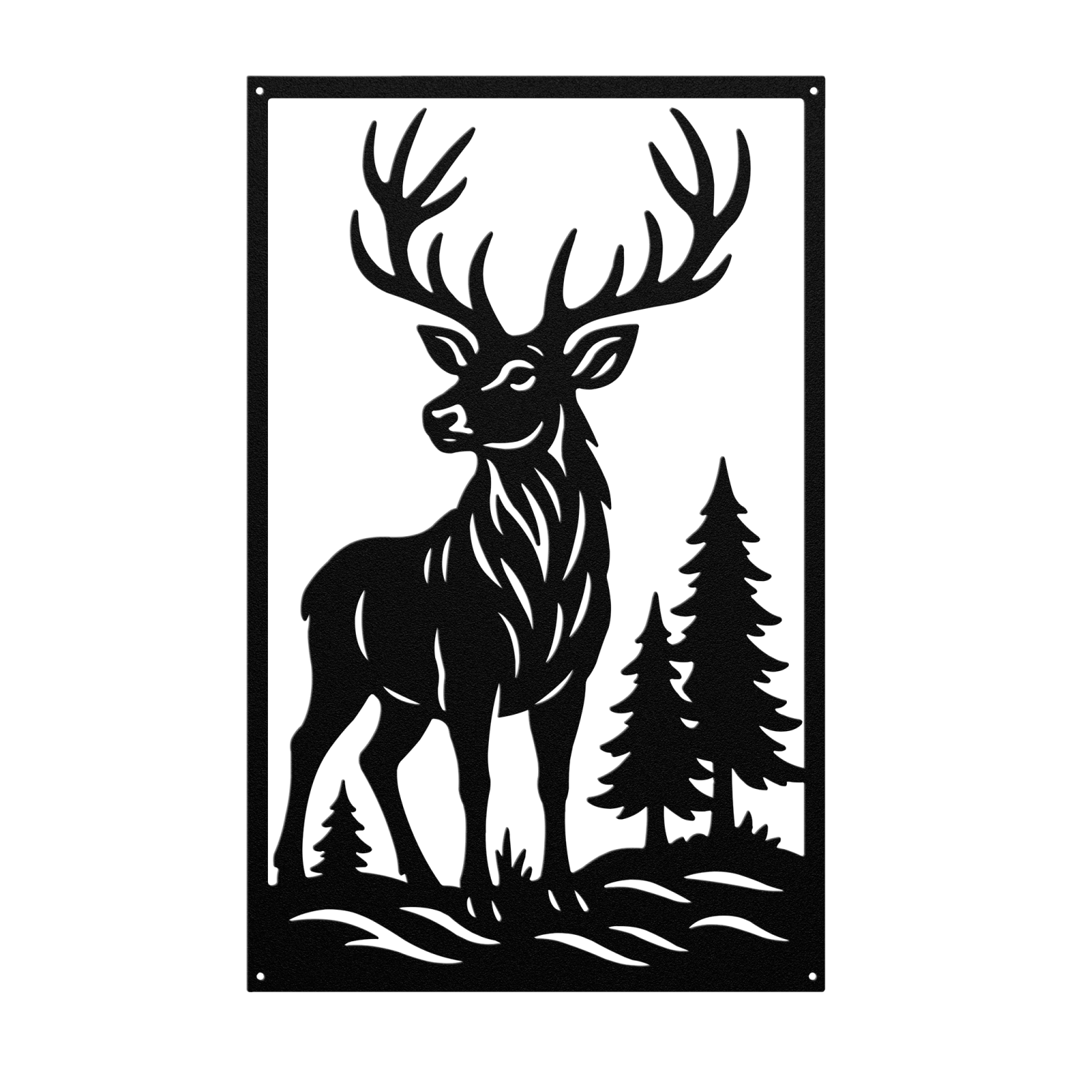 Forest Stag Wilderness Metal Art