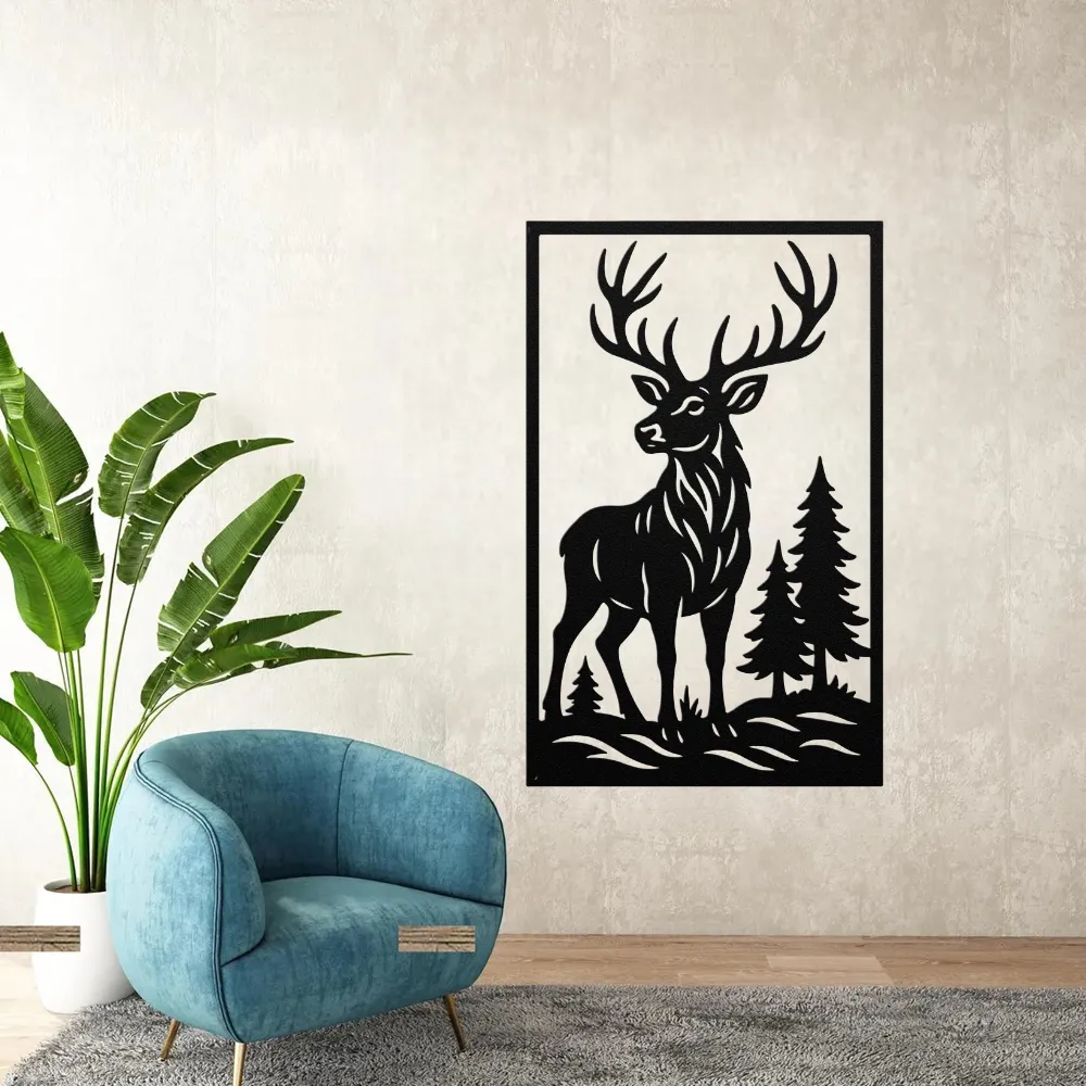 Forest Stag Wilderness Metal Art - Image 3