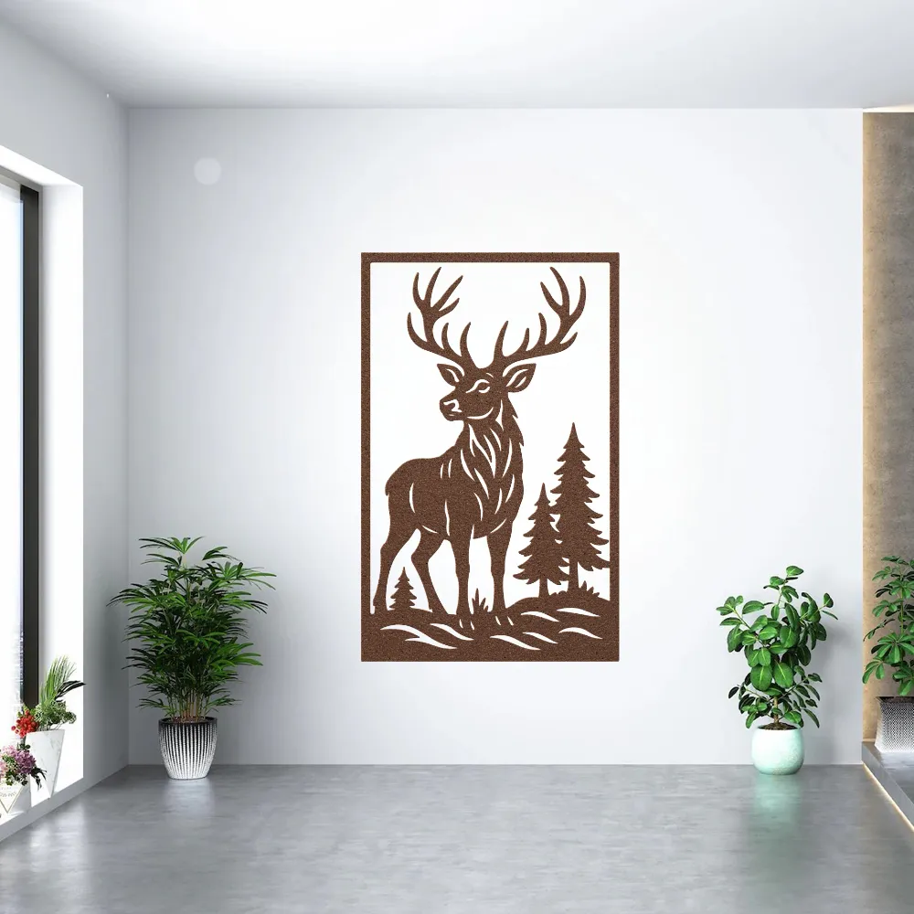 Forest Stag Wilderness Metal Art - Image 8