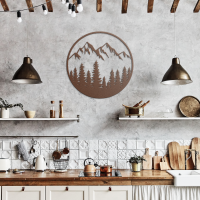 Framed Mountain View Metal Art - Image 7