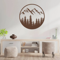 Framed Mountain View Metal Art - Image 4