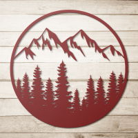 Framed Mountain View Metal Art - Image 5