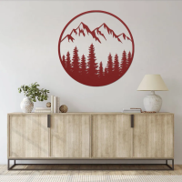 Framed Mountain View Metal Art - Image 5