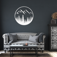 Framed Mountain View Metal Art - Image 6