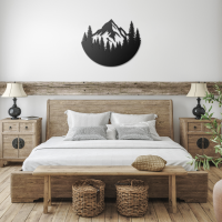 Framed Wilderness Mountain Metal Art - Image 3