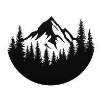Framed Wilderness Mountain Metal Art