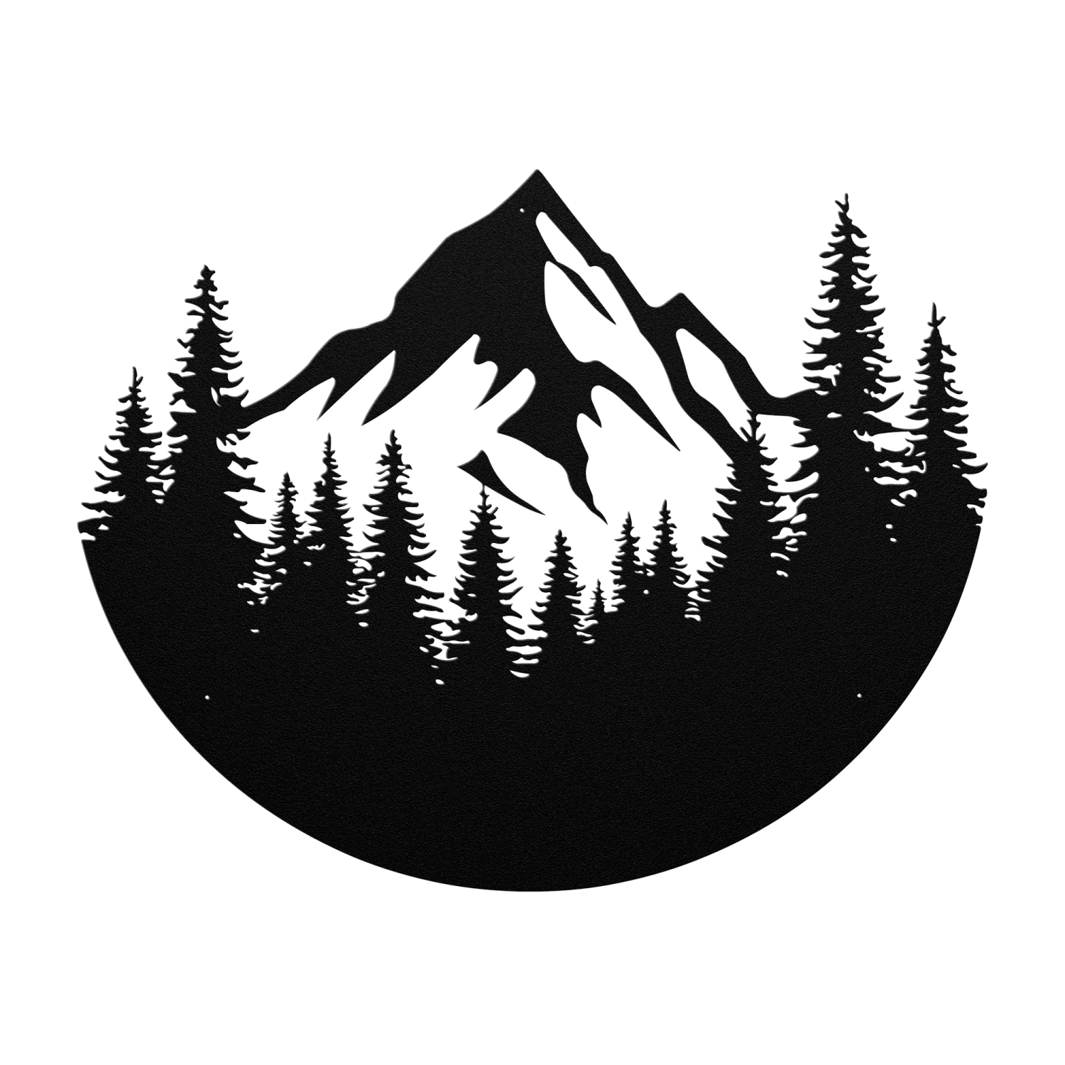 Framed Wilderness Mountain Metal Art