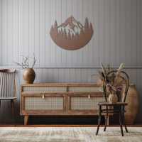Framed Wilderness Mountain Metal Art - Image 8