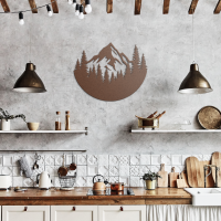 Framed Wilderness Mountain Metal Art - Image 7