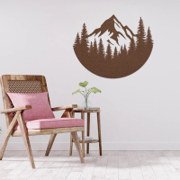 Framed Wilderness Mountain Metal Art - Image 4