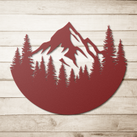 Framed Wilderness Mountain Metal Art - Image 5