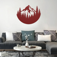 Framed Wilderness Mountain Metal Art - Image 5