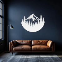 Framed Wilderness Mountain Metal Art - Image 7