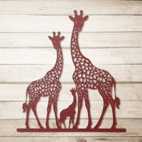 Giraffe Family Love Metal Art - Image 5