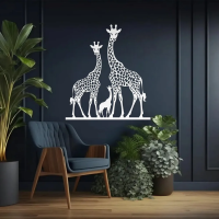 Giraffe Family Love Metal Art - Image 4