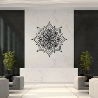 Golden Aura Mandala Wall Art