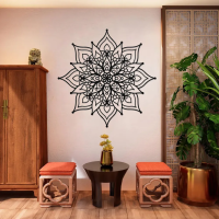 Golden Aura Mandala Wall Art - Image 2