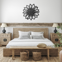 Golden Sunflower Steel Wall Art - Image 3