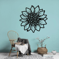 Golden Sunflower Steel Wall Art - Image 2
