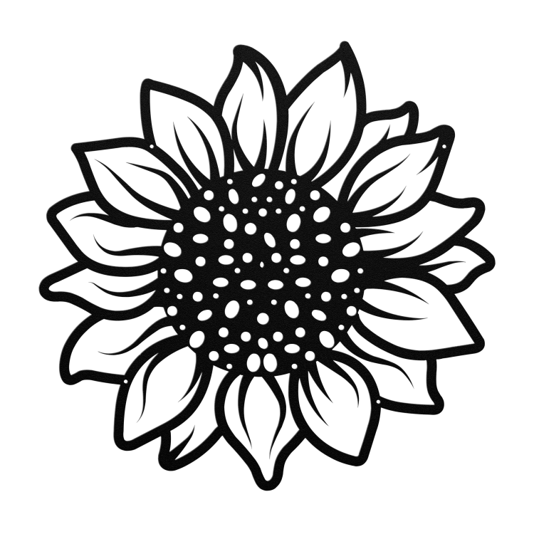 Golden Sunflower Steel Wall Art