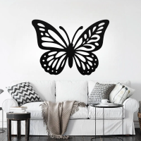 Graceful Butterfly Metal Wall Art - Image 2