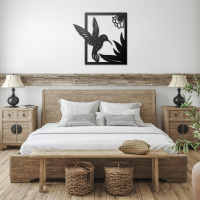 Graceful Hummingbird Metal Art - Image 3