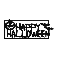 Halloween Rectangle Metal Art
