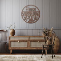 Happy 4th of July Circle Metal Wall Art - Image 8