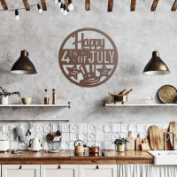 Happy 4th of July Circle Metal Wall Art - Image 7