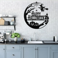 Happy Halloween Round Metal Art - Image 2