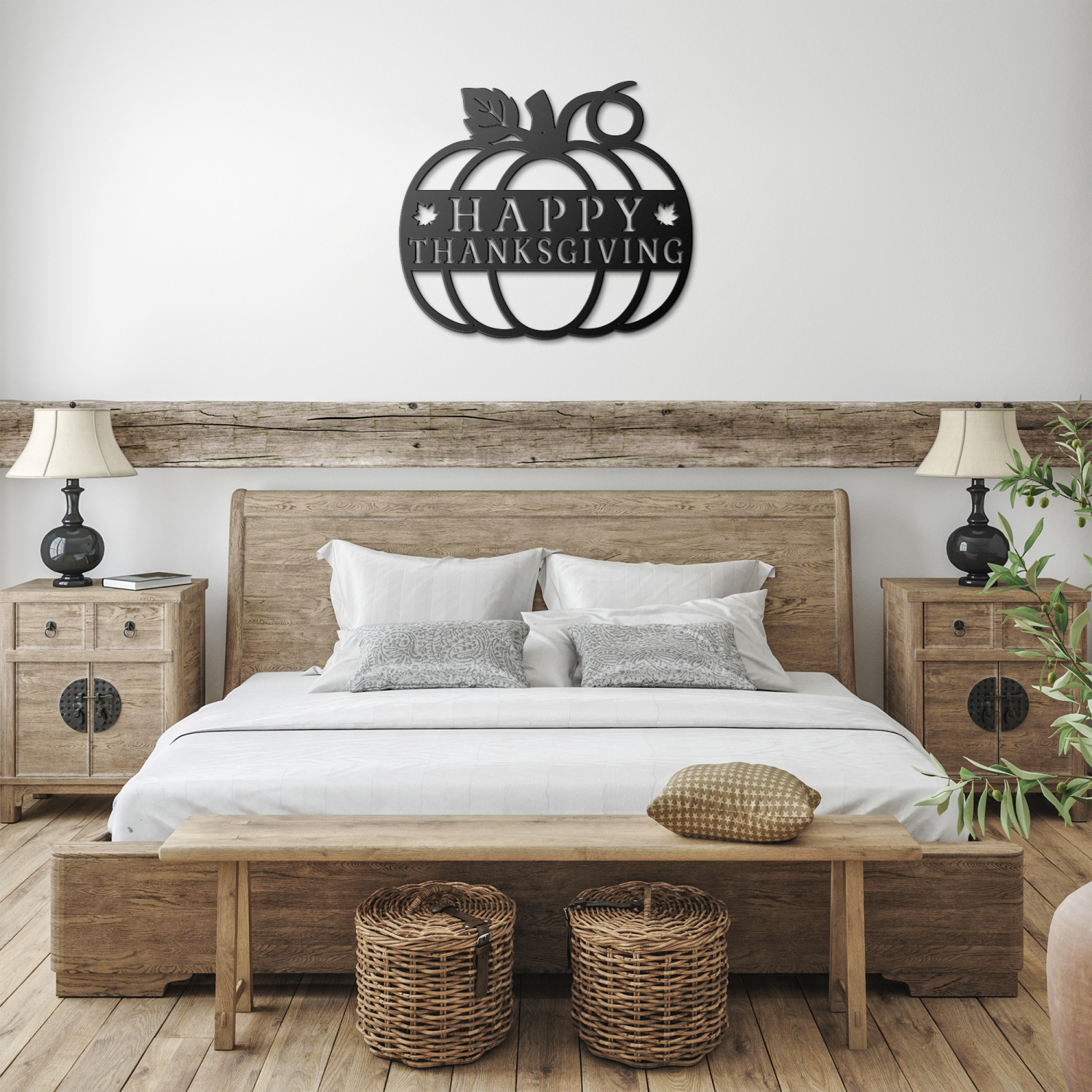 Happy Thanks Giving Classic Metal Wall Art - Image 3