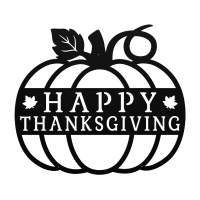 Happy Thanks Giving Classic Metal Wall Art