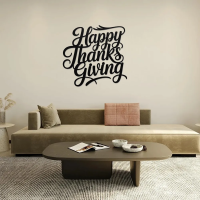 Happy Thanksgiving Calligraphic Metal Art - Image 3