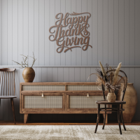 Happy Thanksgiving Calligraphic Metal Art - Image 8