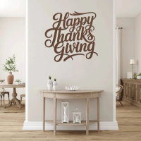 Happy Thanksgiving Calligraphic Metal Art - Image 4