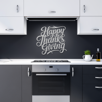 Happy Thanksgiving Calligraphic Metal Art - Image 10