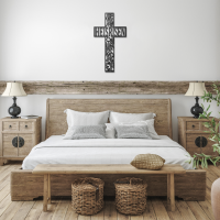 He Is Risen Cross Metal Art - Image 3