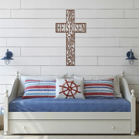 He Is Risen Cross Metal Art - Image 4