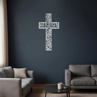 He Is Risen Cross Metal Art - Image 7