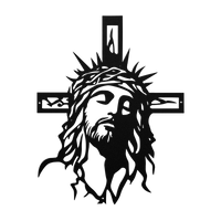 Heavenly Cross of Faith Metal Wall Art