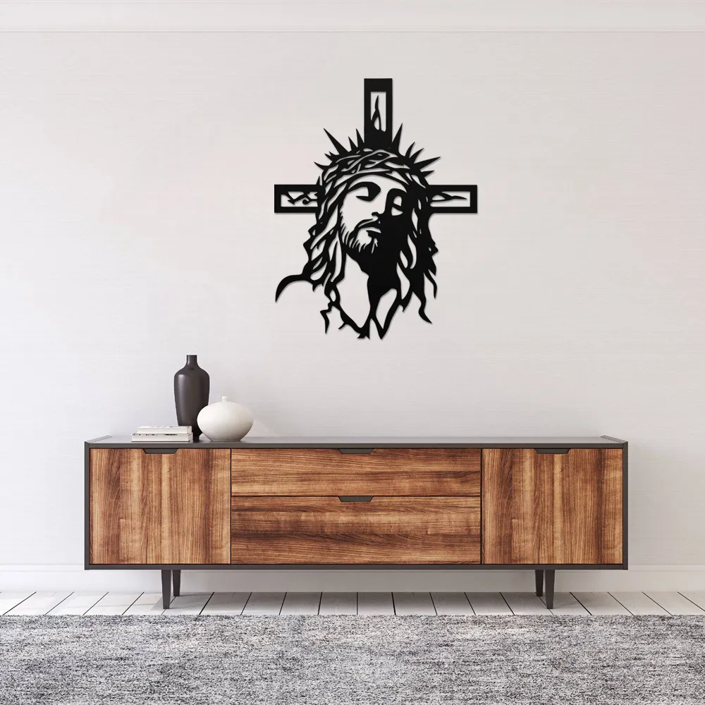 Heavenly Cross of Faith Metal Wall Art
