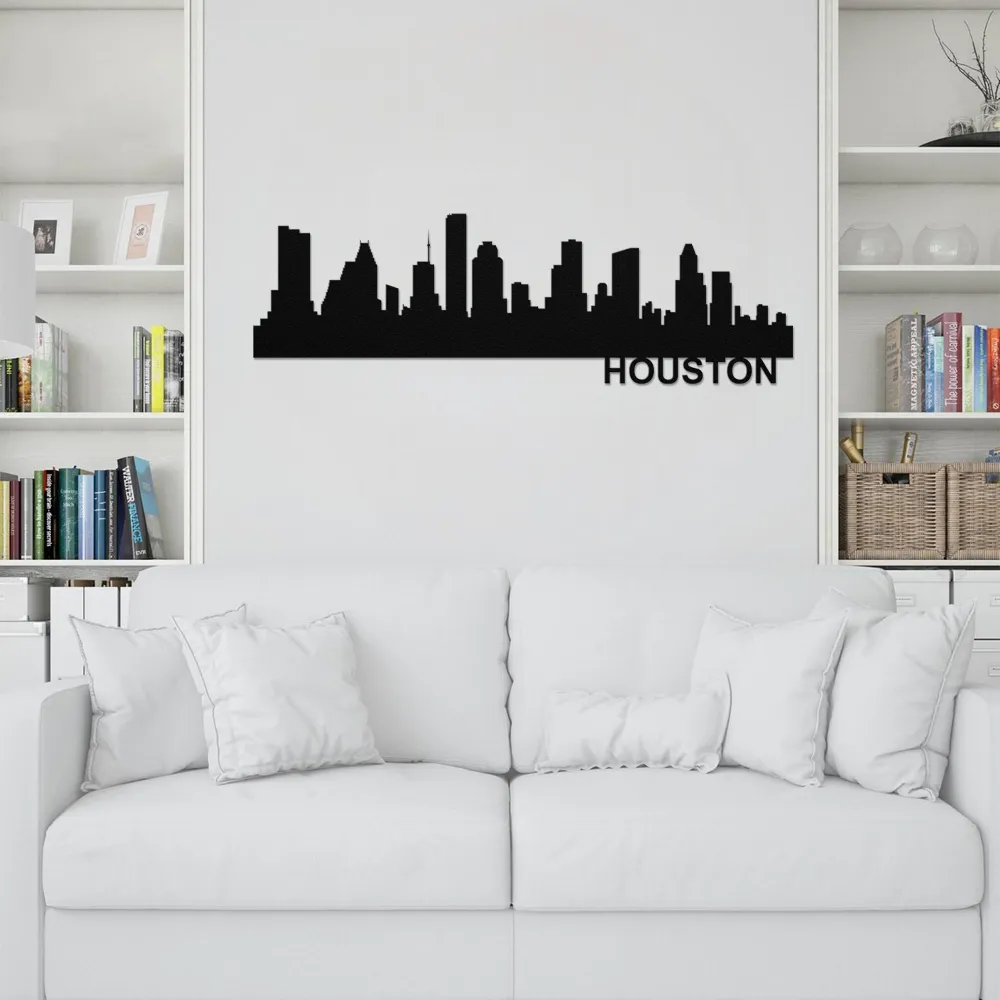 Houston Skyline - Metal Wall Art