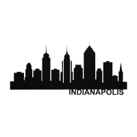 INDIANAPOLIS Skyline - Metal Wall Art