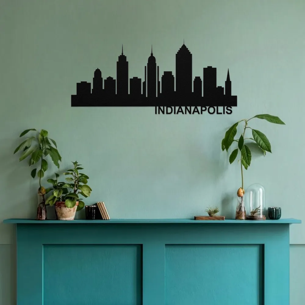 INDIANAPOLIS Skyline - Metal Wall Art